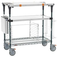 Metro MS1830-FSNK-PK2 PrepMate MultiStation with Accessory Pack and Stainless Steel and MetroSeal 3 Wire Shelving - 32 inch x 19 3/8 inch x 39 1/8 inch