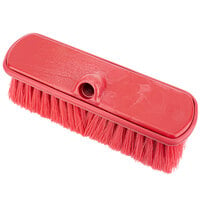 Carlisle 40050EC05 Sparta Flo Thru 9 1/2 inch Red Flagged Vehicle and Wall Cleaning Brush