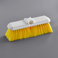 Carlisle 40050EC04 Sparta Flo Thru 9 1/2 inch Yellow Flagged Vehicle and Wall Cleaning Brush