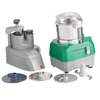 AvaMix Revolution CFBB342D Combination Food Processor with 3 Qt. Stainless Steel Bowl, Continuous Feed & 2 Discs - 1 hp