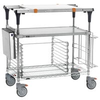 Metro MS1830-FGBR-PK2 PrepMate MultiStation with Accessory Pack and Galvanized and Brite Zinc Wire Shelving - 32 inch x 19 3/8 inch x 39 1/8 inch