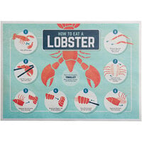 Choice 10 inch x 14 inch How to Eat a Lobster Paper Placemat   - 1000/Case