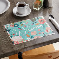 Choice 10 inch x 14 inch Welcome Paper Placemat   - 1000/Case
