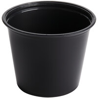 Dart Conex Complements 550PCBLK 5.5 oz. Black Plastic Souffle / Portion Cup - 2500/Case