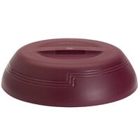 Cambro MDSLD9487 Shoreline Collection Cranberry 10 1/4 inch Low Profile Insulated Dome Plate Cover - 12/Case