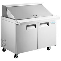 Avantco APT-48M-HC 47 inch 2 Door Mega Top Refrigerated Sandwich Prep Table