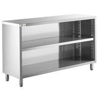 Regency 18 inch x 60 inch 18 Gauge Type 304 Stainless Steel Dish Cabinet with Adjustable Midshelf