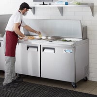 Avantco APT-60M-HC 60 inch 2 Door Mega Top Refrigerated Sandwich Prep Table