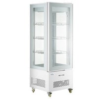 Avantco GD4C-15-HC White 4-Sided Glass Refrigerated Display Case