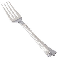 Silver Visions 7 inch Heavy Weight Silver Plastic Fork - 50/Pack