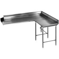 Eagle Group CDTCR-72-14/3 72" Right Side 14 Gauge, Type 304 Stainless Steel Clean L-Shape Dishtable