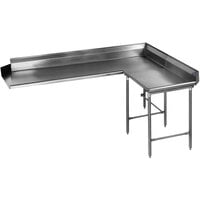 Eagle Group CDTCR-84-16/3 84" Right Side 16 Gauge, Type 304 Stainless Steel Clean L-Shape Dishtable