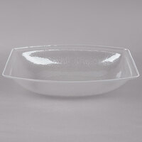 Carlisle OSB17807 15 Qt. Clear Oval Acrylic Pebbled Salad Bowl