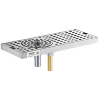 Regency 12 inch Stainless Steel Surface Mount Beer Drip Tray with Rinser