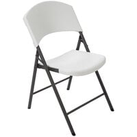 Lifetime 42810 White Light Duty Folding Chair   - 4/Pack