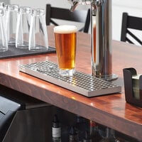 Regency 600BDR20SR 20 inch Stainless Steel Surface Mount Beer Drip Tray with Rinser