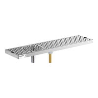 Regency 20" x 5" Stainless Steel Surface Mount Beer Drip Tray with Rinser