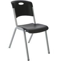 Lifetime 80569 Black Stacking Chair - 14/Pack