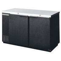 Beverage-Air BB58HC-1-F-B 59 inch Black Counter Height Solid Door Food Rated Back Bar Refrigerator