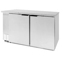 Beverage-Air BB58HC-1-F-S 59 inch Stainless Steel Counter Height Solid Door Food Rated Back Bar Refrigerator