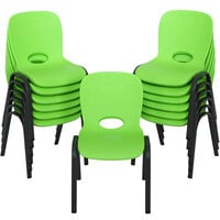 Lifetime 80474 Lime Green Children's Stacking Chair   - 13/Pack