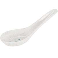 Thunder Group 7002BB Blue Bamboo .5 oz. Melamine Chinese Soup Spoon   - 60/Pack