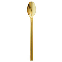 Oneida B408SITF Chef's Table Gold 7 3/8 inch 18/0 Stainless Steel Heavy Weight Iced Tea Spoon - 12/Case