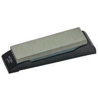 Arcoroc by Chris Adams CA008 Mix Collection Ellis 6 3/8" Medium / Fine Grit Sharpening Stone with Non-Slip Stand by Arc Cardinal