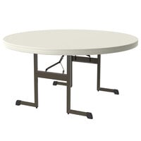 Lifetime 80252 60 inch Round Almond Professional-Grade Plastic Folding Table