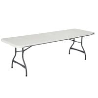 Lifetime 80707 96 inch x 30 inch Almond Plastic Nesting Folding Table - 4/Pack