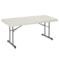 Lifetime 80249 72 inch x 30 inch Almond Professional-Grade Plastic Folding Table