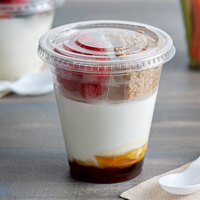 12 oz. Parfait Cup with Fabri-Kal Divided Insert and Flat Lid - 100/Pack
