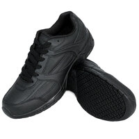 Genuine Grip 1011 Women's Size 8.5 Wide Width Black Leather Steel Toe Jogger Non Slip Shoe