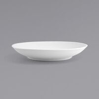 Front of the House DBO038WHP12 Spiral 58 oz. White Round Porcelain Low Bowl - 6/Case