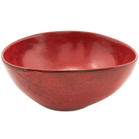 Front of the House BBO034RDP20 Kiln 60 oz. Chili Oval Tall Porcelain Bowl - 2/Case