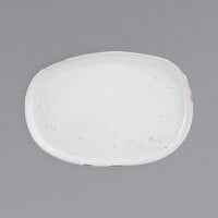 Front of the House DOS033BEP21 Artefact 13 inch x 9 inch Ash Oval Porcelain Plate - 4/Case