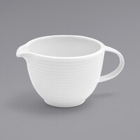 Front of the House TCR006WHP23 Spiral 6 oz. White Porcelain Creamer Pitcher - 12/Case