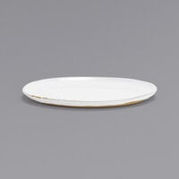 Front of the House DDP069WHP22 Artefact 9 inch White Round Porcelain Plate - 6/Case