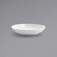 Front of the House DSD058WHP23 Spiral 2.5 oz. White Round Porcelain Sauce Dish - 12/Case