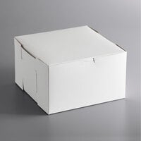 10" x 10" x 6" White Cake / Bakery Box - 100/Bundle