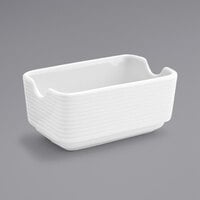 Front of the House TSP008WHP23 Spiral 4 1/2 inch x 3 1/4 inch White Porcelain Sugar Caddy - 12/Case