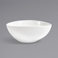 Front of the House BBO034WHP20 Kiln 60 oz. Superwhite Oval Tall Porcelain Bowl - 2/Case