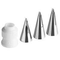 Ateco 384 4-Piece Stainless Steel Ruffle Piping Tip Decorating Set