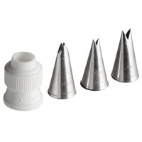 Ateco 382 4-Piece Stainless Steel Leaf Piping Tip Decorating Set