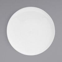 Front of the House DOS006WHP22 Spiral 12 inch White Round Porcelain Plate - 6/Case