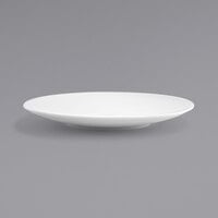 Front of the House DOS006WHP22 Spiral 12 inch White Round Porcelain Plate - 6/Case