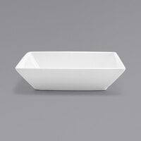 Front of the House DBO008WHP23 Spiral 10 oz. White Square Porcelain Bowl - 12/Case