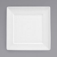 Front of the House DAP070WHP23 Spiral 5" White Square Porcelain Plate - 12/Case