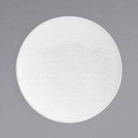 Front of the House DBB001WHP23 Spiral 6 1/2" White Round Porcelain Plate - 12/Case