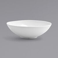 Front of the House DBO028WHP23 Spiral 16 oz. White Round Porcelain Wide Bowl - 12/Case